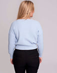 Strick Cropped | Blau