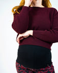 Knit Cropped | Burgundy