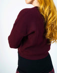 Knit Cropped | Burgundy