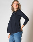 Shirt l.sl Nursing Ecovero | Navy