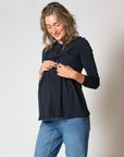 Shirt l.sl Nursing Ecovero | Navy