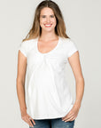Shirt sh.sl. Borstvoeding Biologisch Katoen | Wit