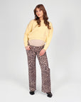 Jeans Julia Wide leg | AOP Taupe Animal
