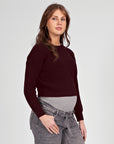 Knit Cropped | Burgundy