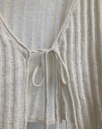 Strickjacke Wickel Ajour | Sand