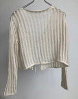 Strickjacke Wickel Ajour | Sand