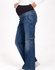 Jeans met rechte pijpen en cargo | Stone Wash