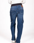 Jeans met rechte pijpen en cargo | Stone Wash