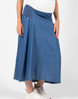 Lange rok denim smock | Stone Wash