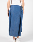 Lange rok denim smock | Stone Wash
