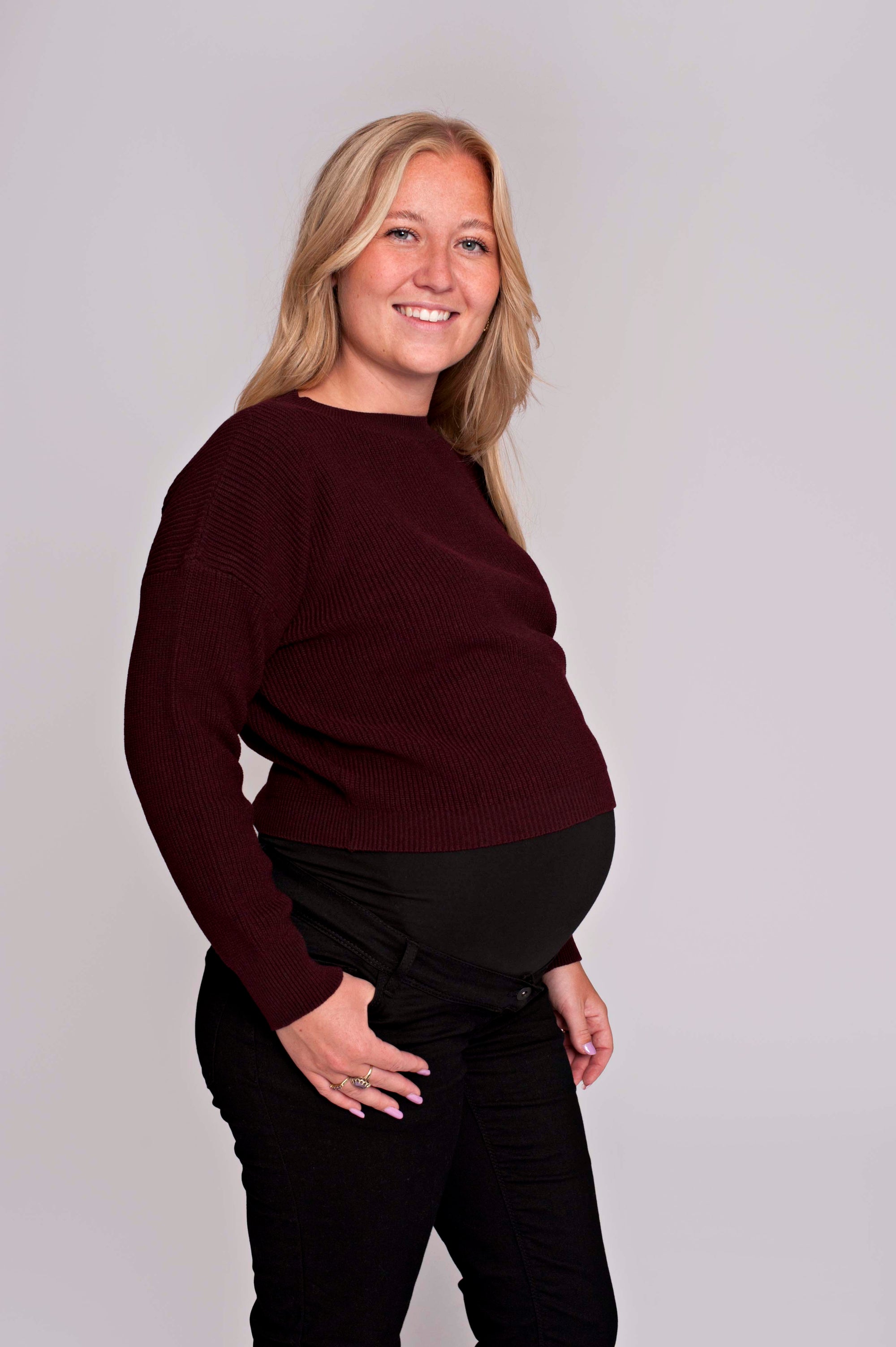 Knit Cropped | Burgundy