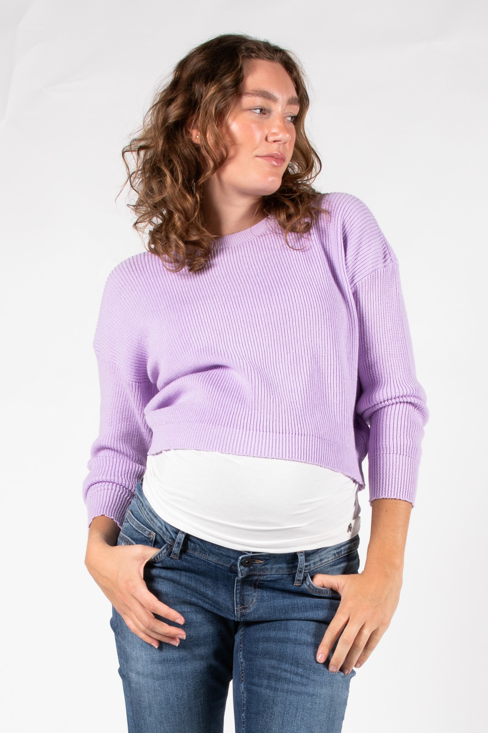 Knit Cropped | Lilac