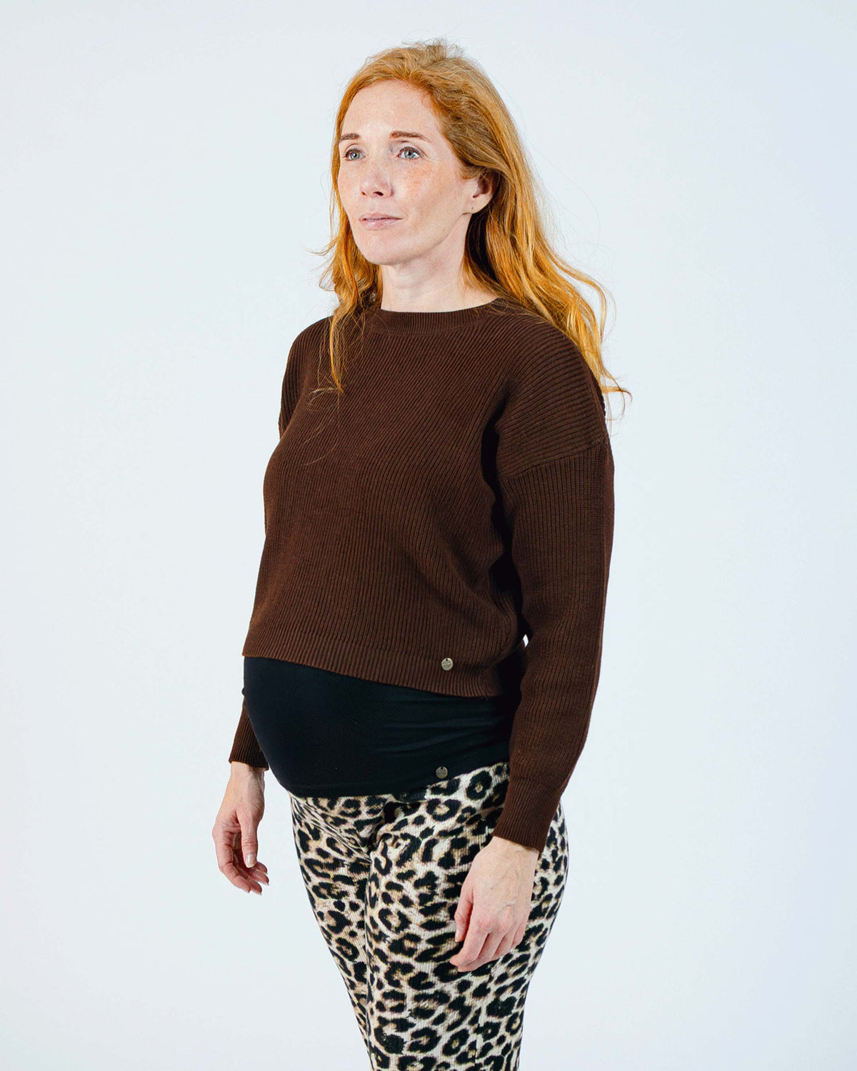 Knit Cropped | Brown
