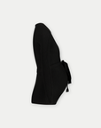 Shirt gebreide riem lange mouwen | Zwart