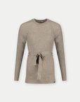 Shirt gebreide riem lange mouwen | Zand