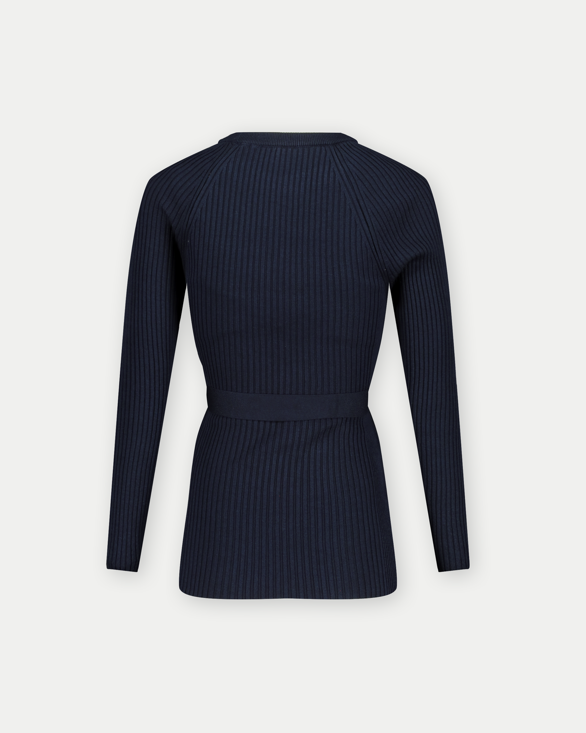 Shirt Knit Belt Long Sleeves | Navy Blue