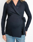Bluse Langarm EcoVero | Schwarz