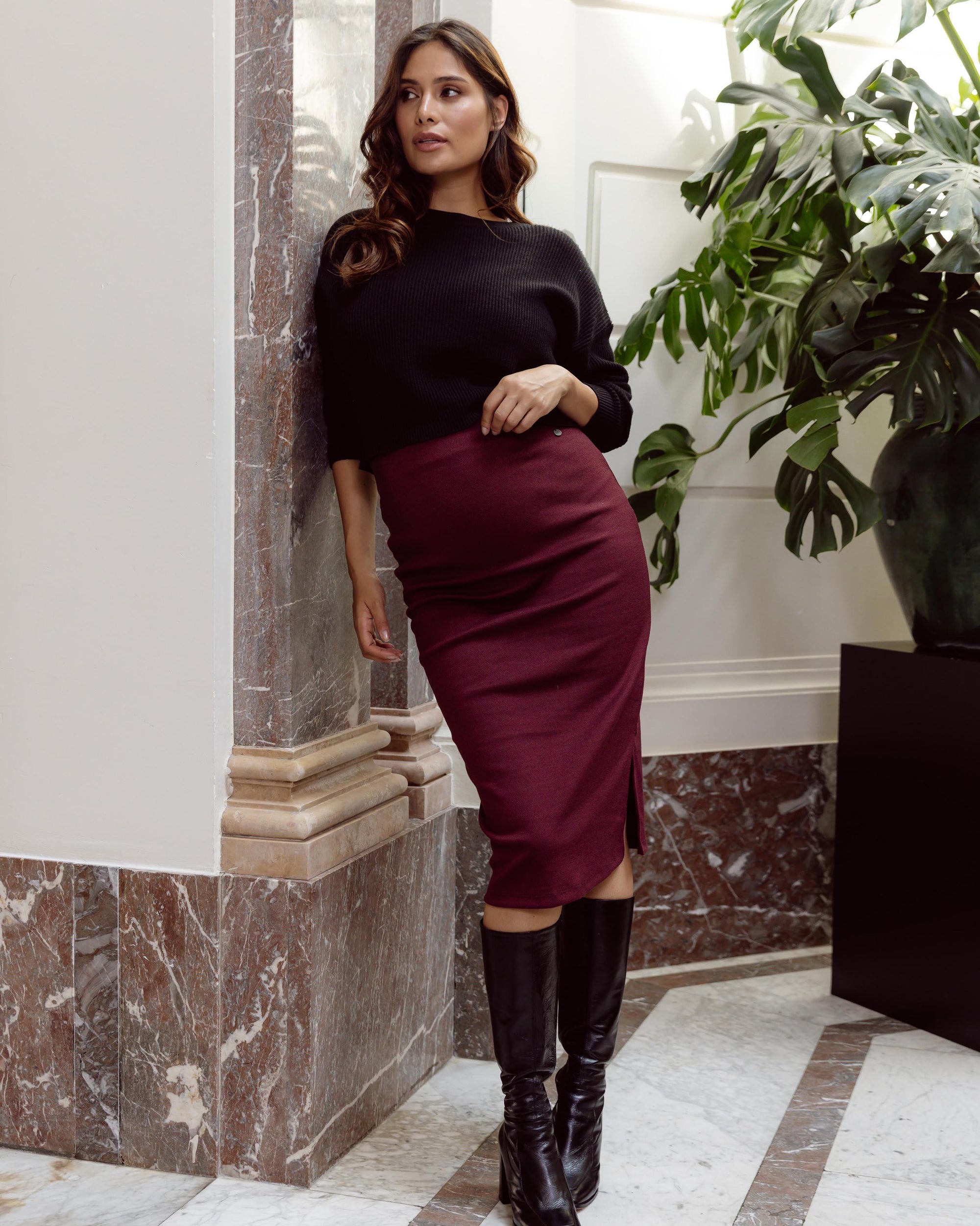 Skirt | Burgundy