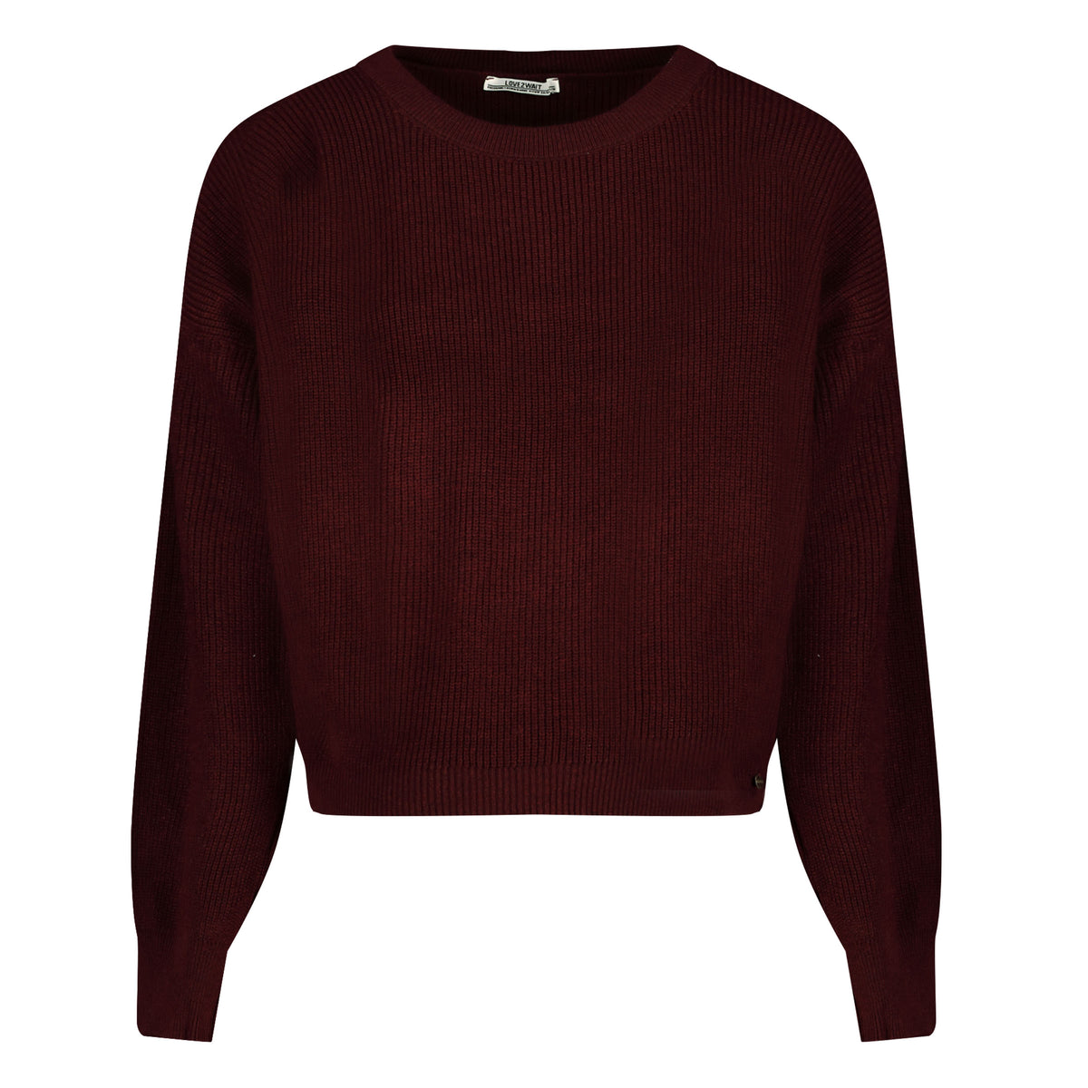 Knit Cropped | Burgundy