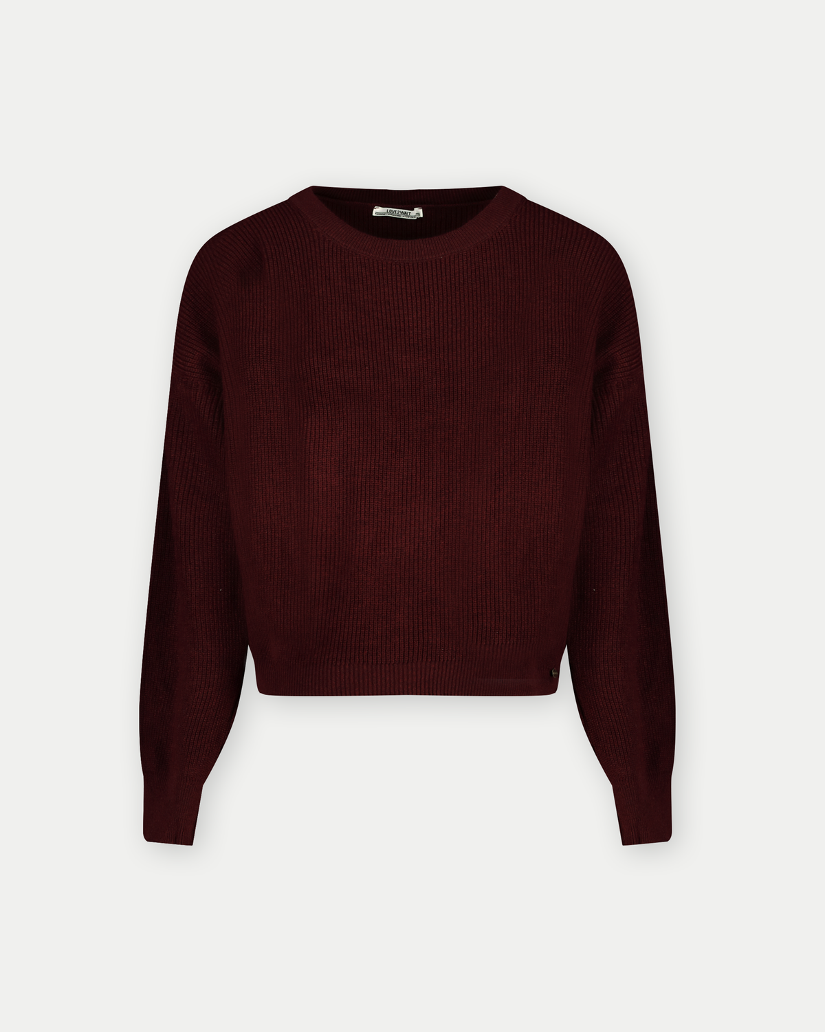 Knit Cropped | Burgundy