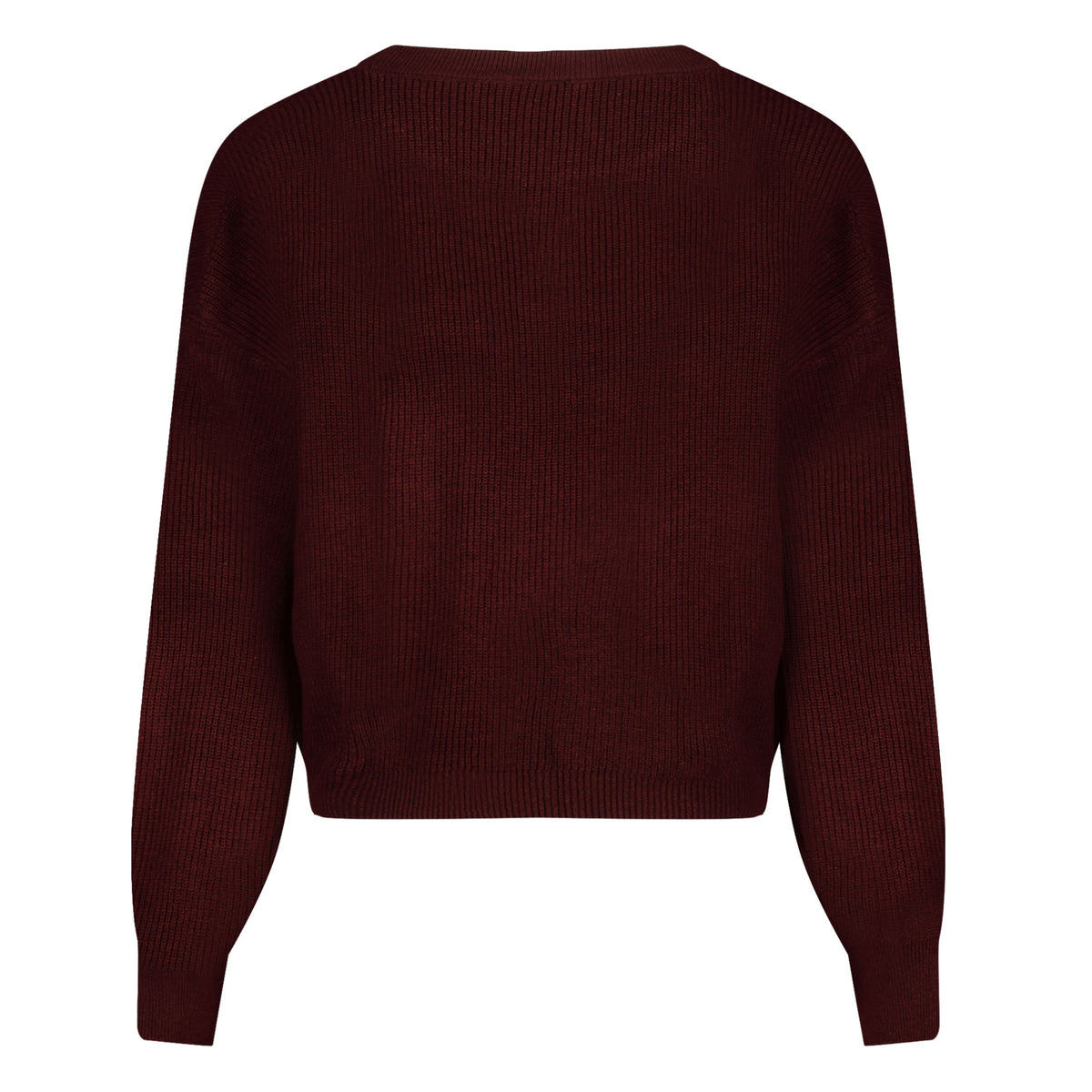 Knit Cropped | Burgundy