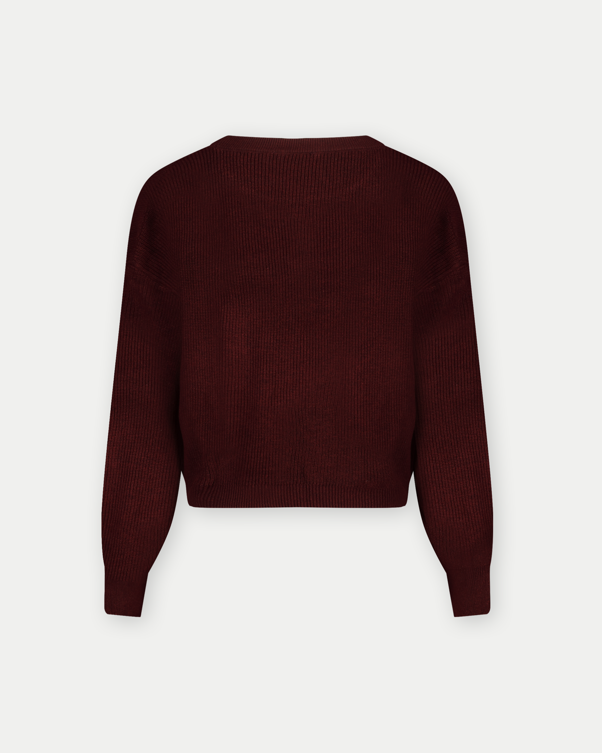 Knit Cropped | Burgundy