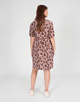 Dress Knit Belt long Sleeves | AOP Pink Leopard