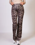Hose Flared Velvet Leopard | Dessin