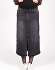 Langer Denim-Split-Rock | Anthrazit