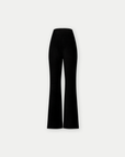 Broek fluweel flared | zwart
