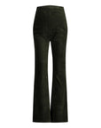 Pants Velvet Flared | Olive